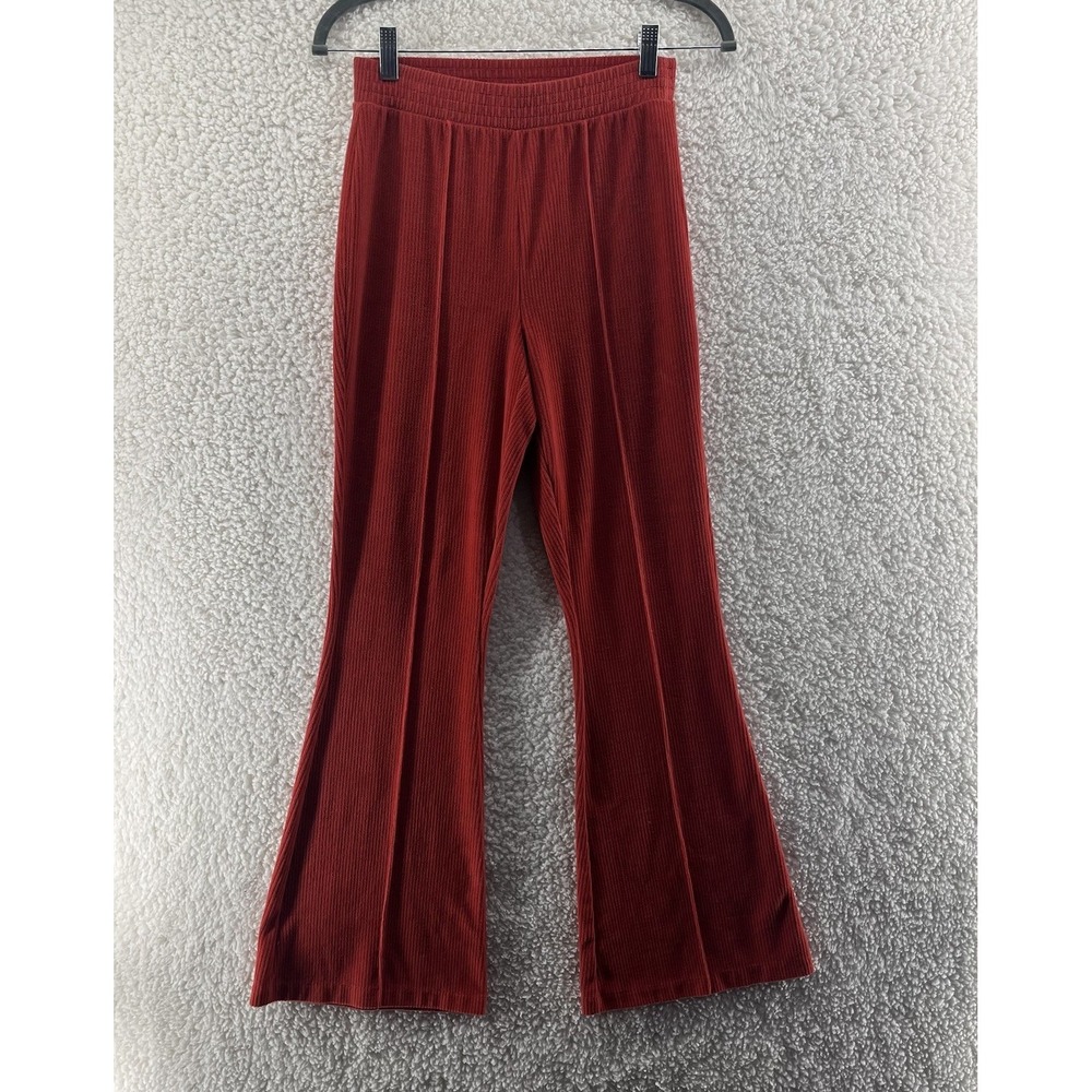 Aerie Ribbed Women's XS Pant Flare Red Corduroy Artsy Boho Hippie Festival